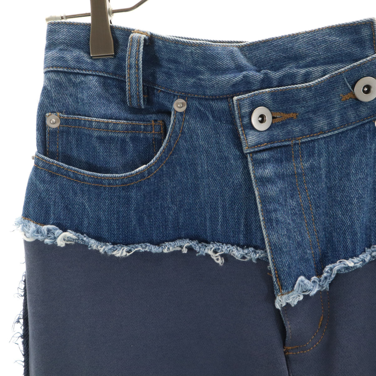 MAISON SPECIAL メゾンスペシャル デニム切替 カーゴパンツ 38 グレー レディース