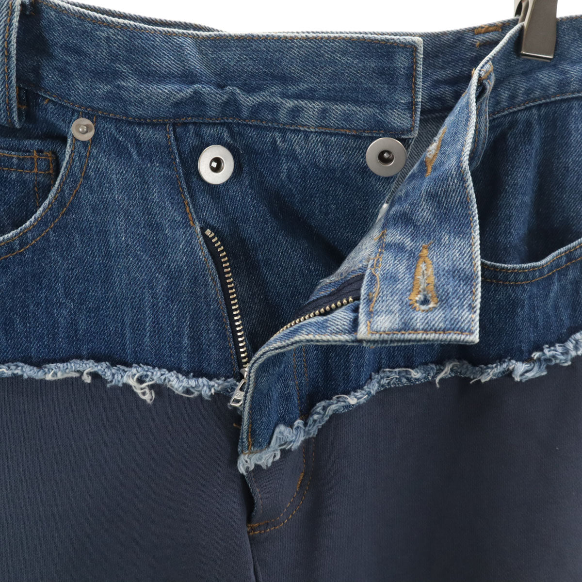 MAISON SPECIAL メゾンスペシャル デニム切替 カーゴパンツ 38 グレー レディース