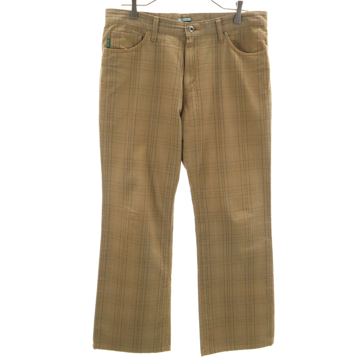 Paul Smith JEANS ポールスミスジーンズ 日本製 チェック柄 フレアパンツ W32 ブラウン メンズ