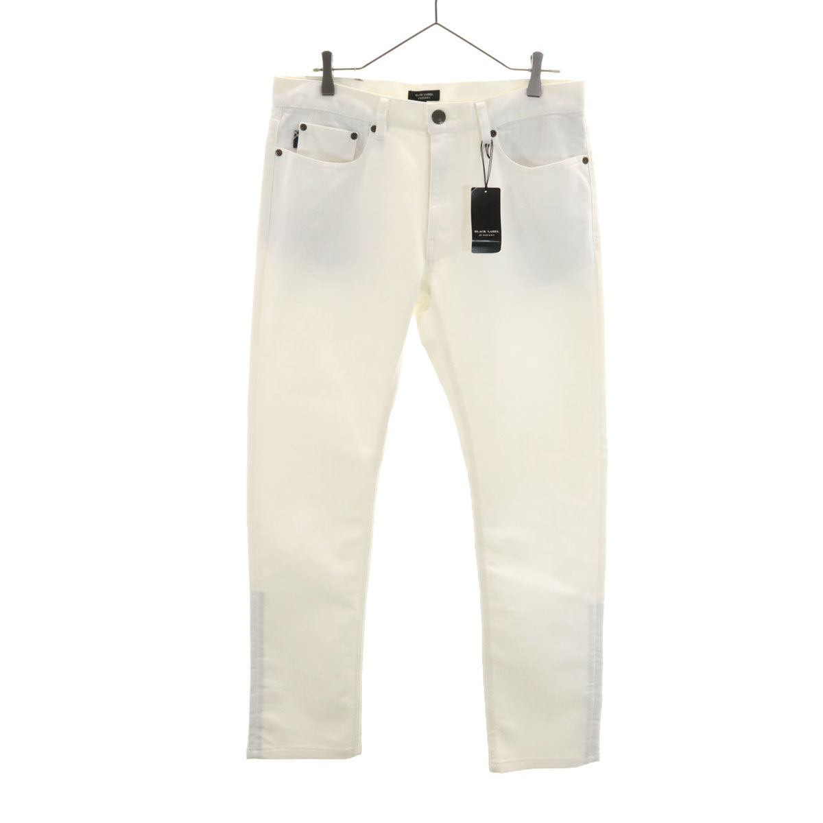 BURBERRY BLACK LABEL バーバリーブラックレーベル 未使用 スリム テーパードパンツ 82 ホワイト 三陽商会 メンズ
