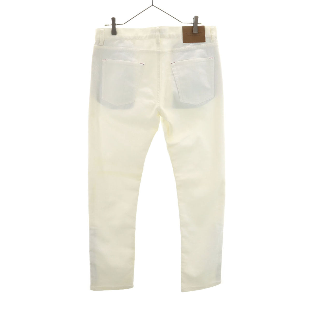 BURBERRY BLACK LABEL バーバリーブラックレーベル 未使用 スリム テーパードパンツ 82 ホワイト 三陽商会 メンズ