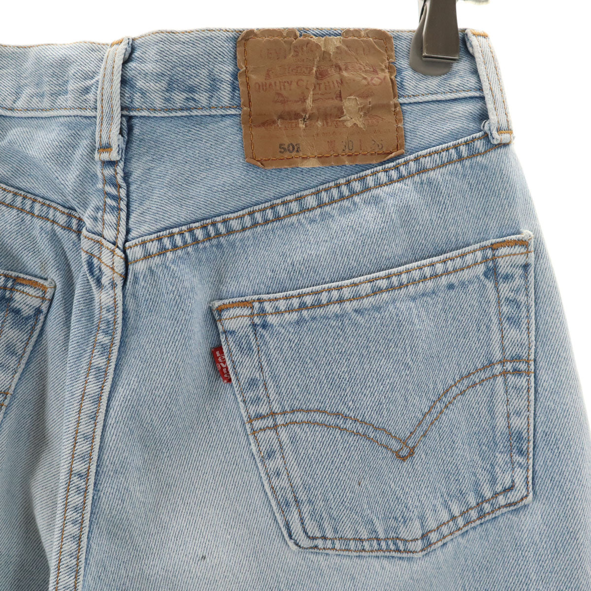 Levi's リーバイス 90s 501 USA製 オールド ストレートデニムパンツ W30 アイスブルー ジーンズ レディース