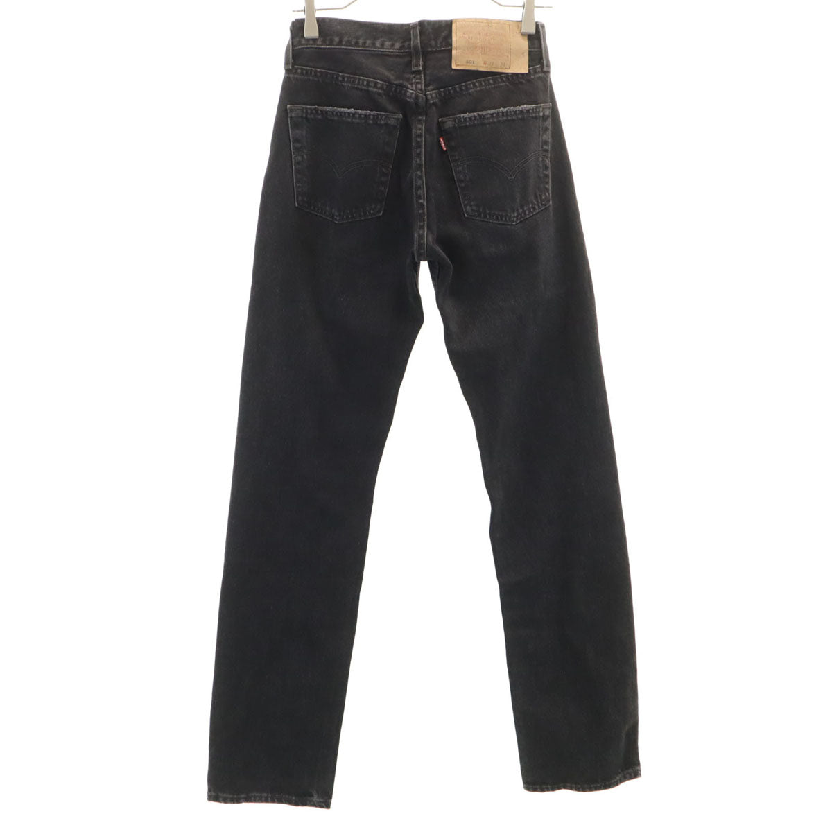 Levi's リーバイス 90s 501 USA製 オールド 後染め ストレートデニムパンツ W27 ブラック ジーンズ レディース