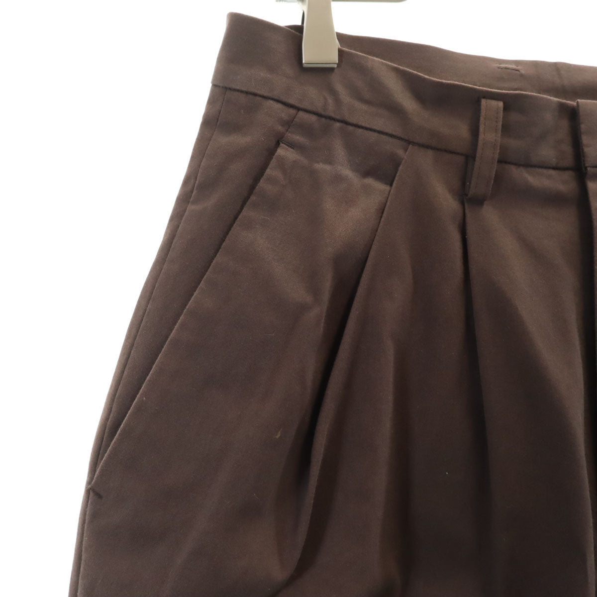 Dulcamara ドゥルカマラ 日本製 タック テーパードパンツ 1 ブラウン メンズ