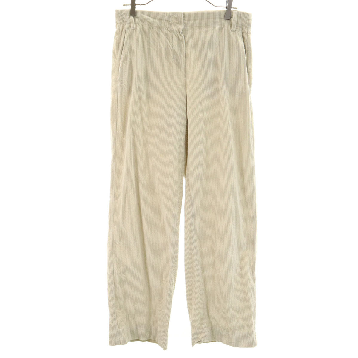 S Max Mara エスマックスマーラ コーデュロイ ワイドパンツ 44 グレージュ レディース