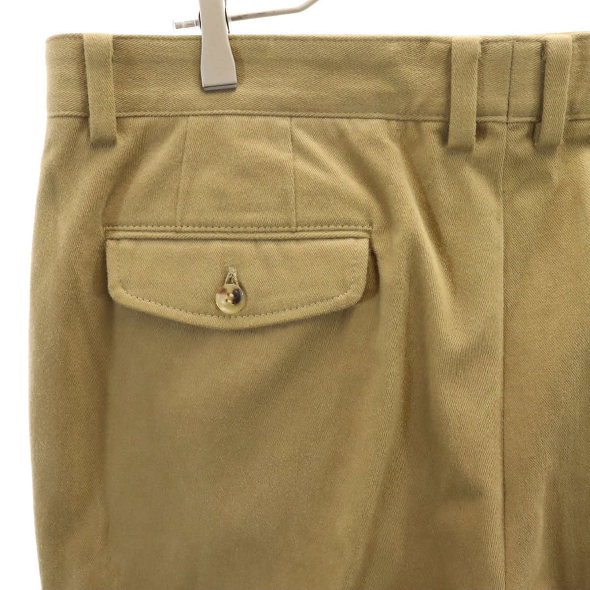 LANVIN LA COLLECTION ランバンコレクション 日本製 モールスキン タック パンツ 94 ブラウン メンズ