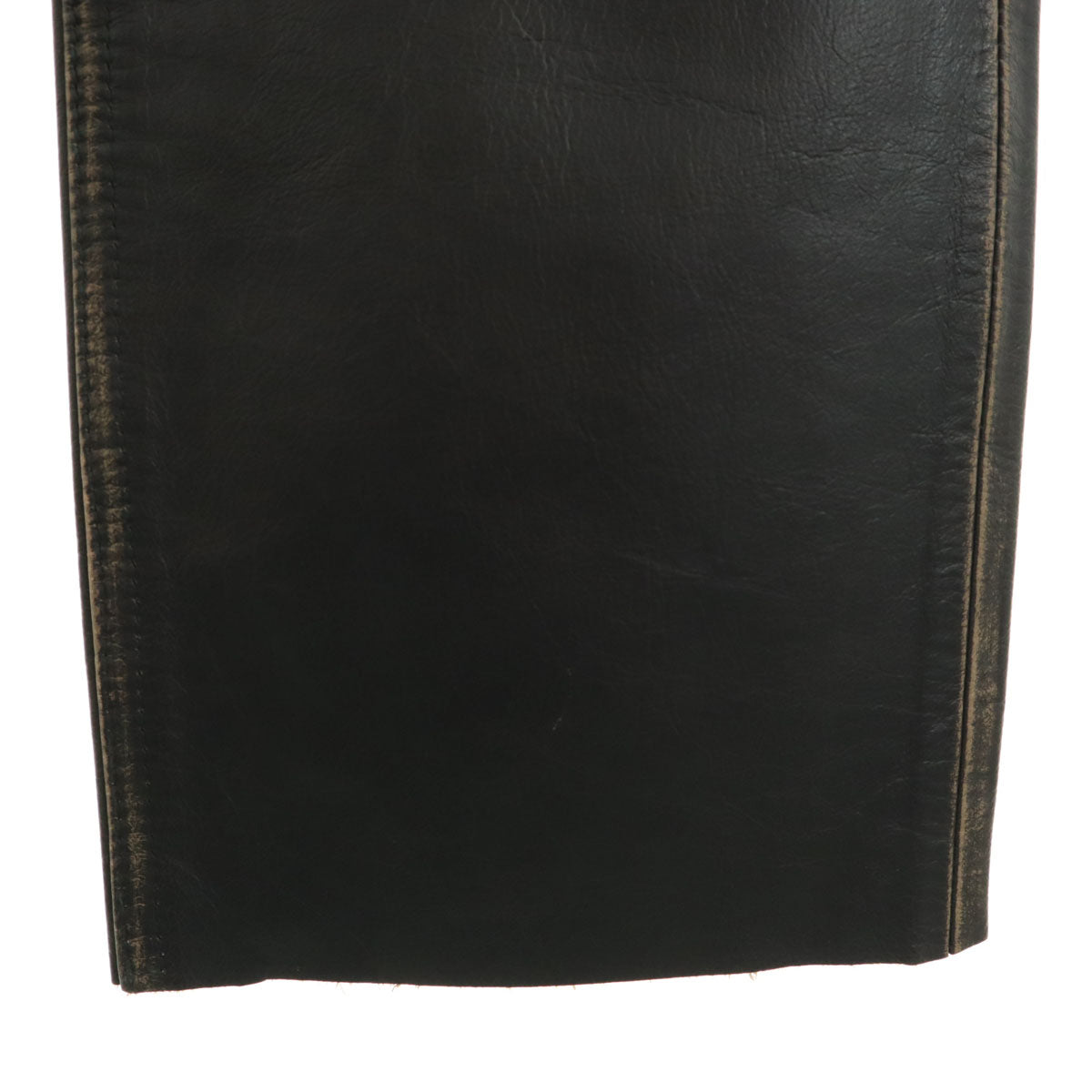 Levi's リーバイス 牛革 レザーパンツ W28 ダークブラウン レディース