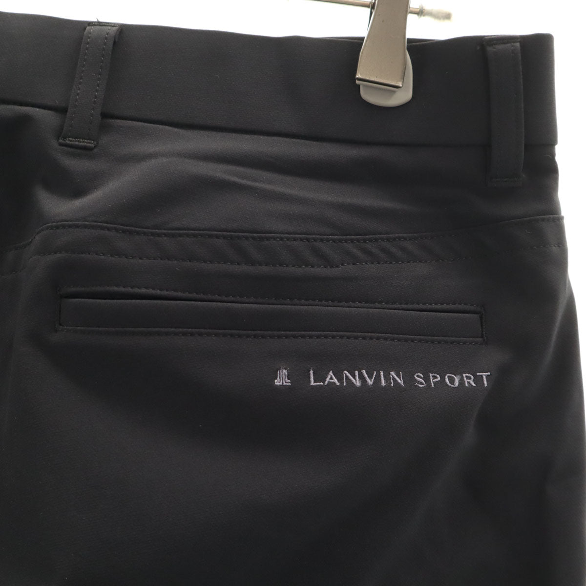 美品 LANVIN SPORT ランバンスポール 日本製 ゴルフ パンツ 82 ブラック メンズ