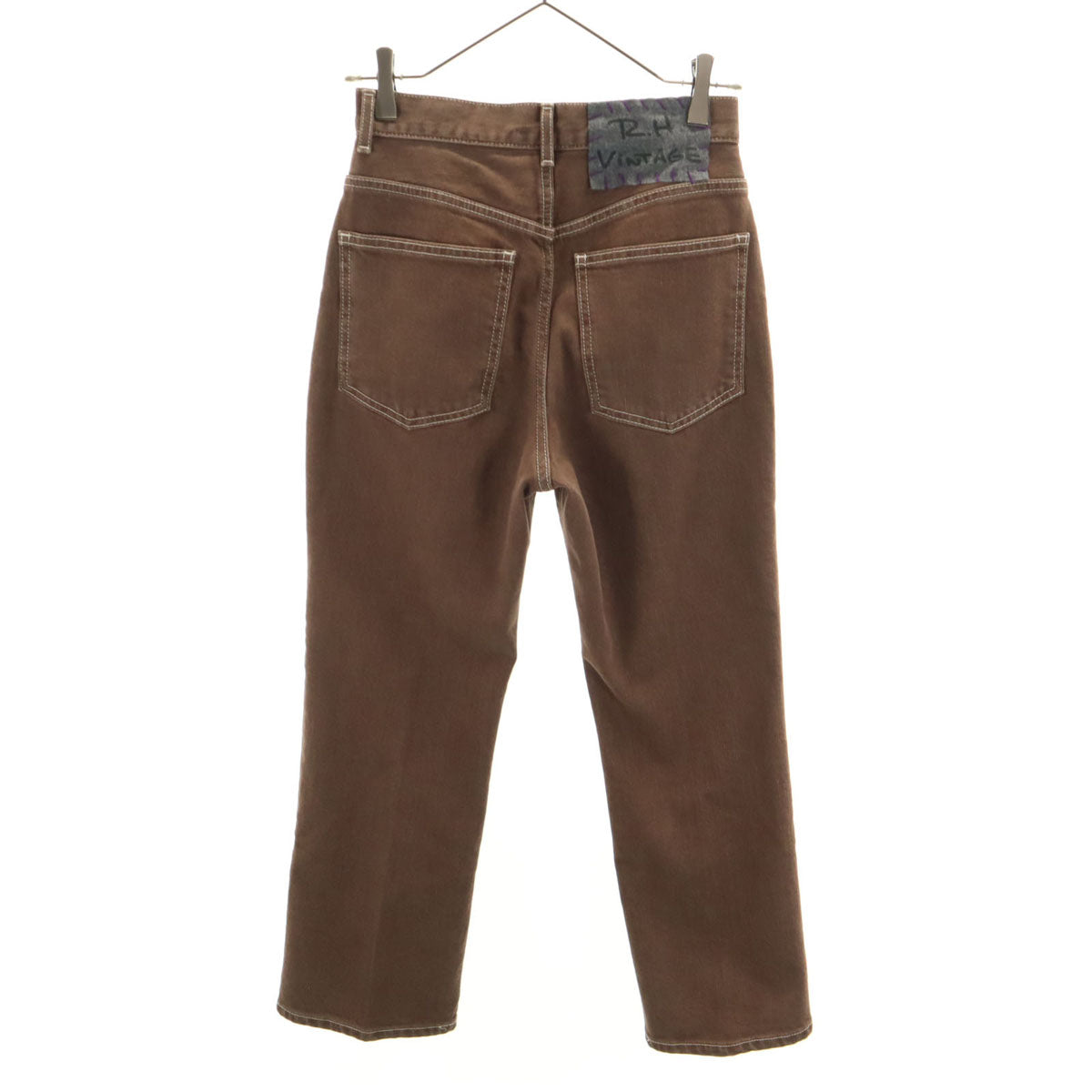 R.H. ViNTAGE アールエイチヴィンテージ 日本製 デニムパンツ XS ブラウン ジーンズ ロンハーマン レディース