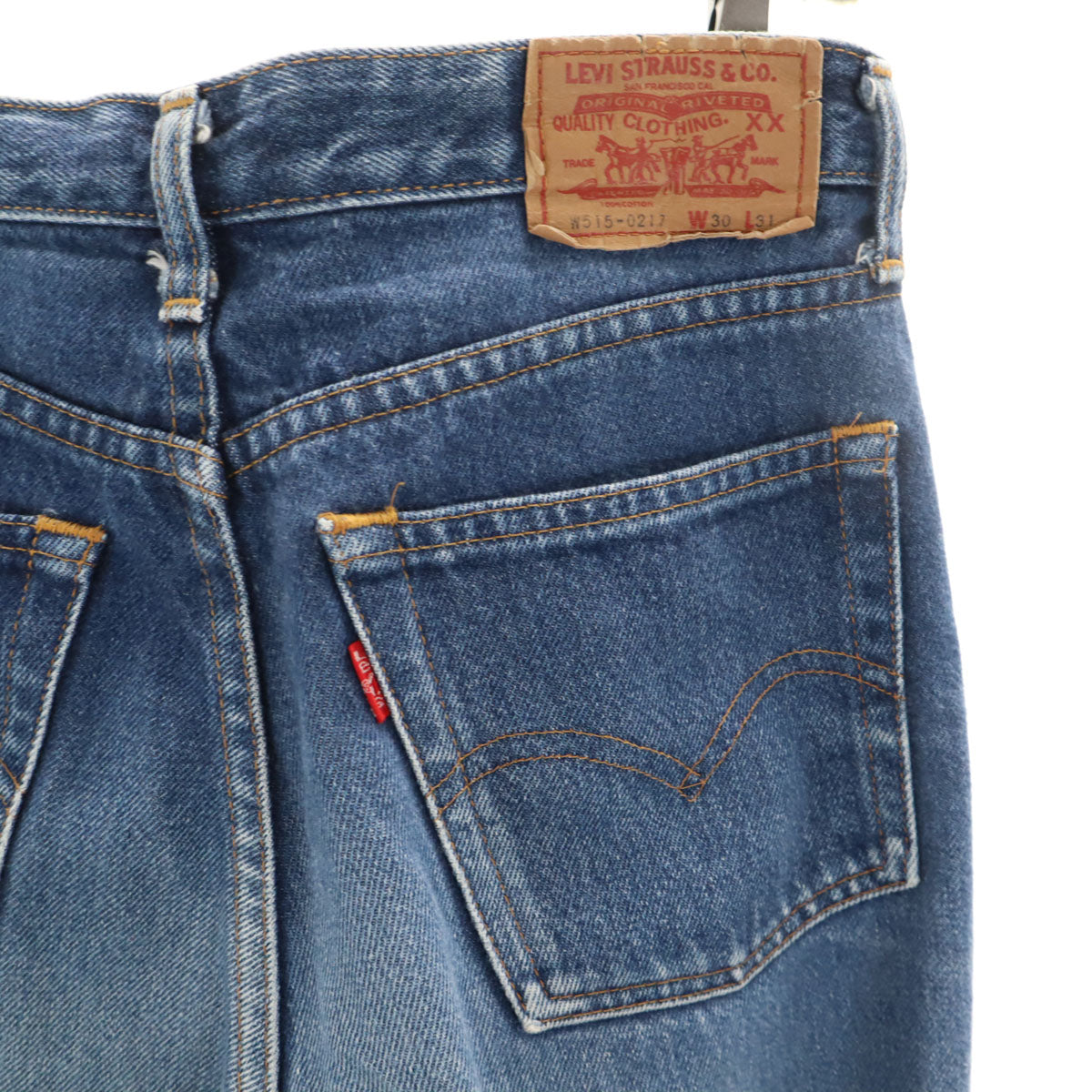 Levi's リーバイス 90s W515-0217 日本製 オールド テーパードデニムパンツ W30 インディゴブルー ジーンズ レディース