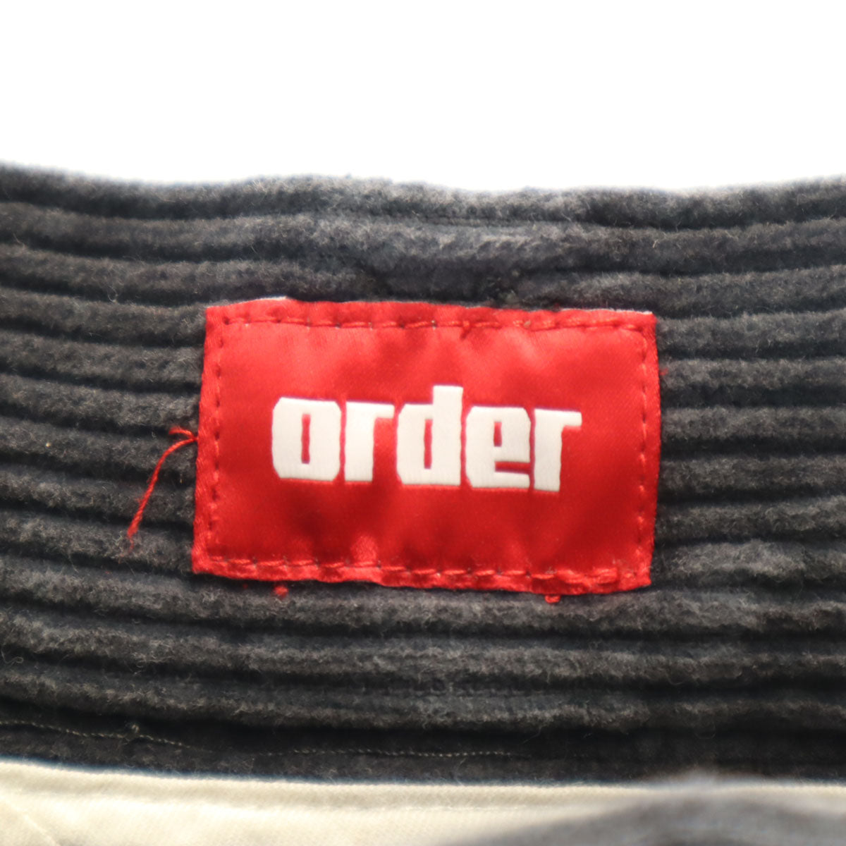 order オーダー コーデュロイパンツ M チャコールグレー メンズ