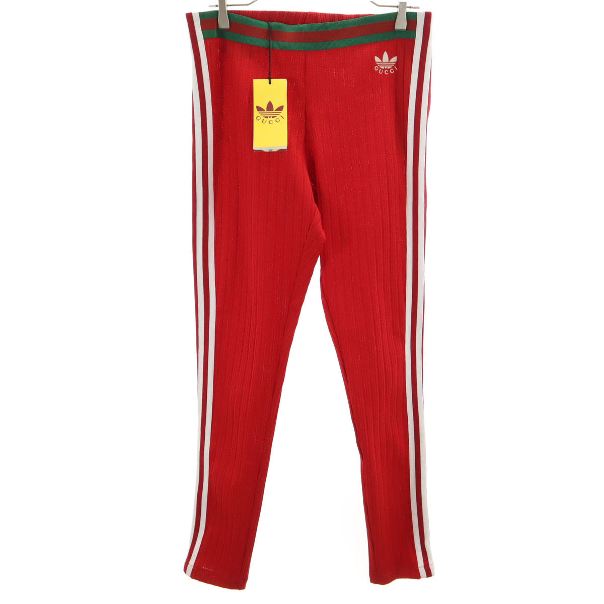 美品 GUCCI グッチ adidas アディダス コラボ イタリア製 トラックパンツ L レッド メンズ