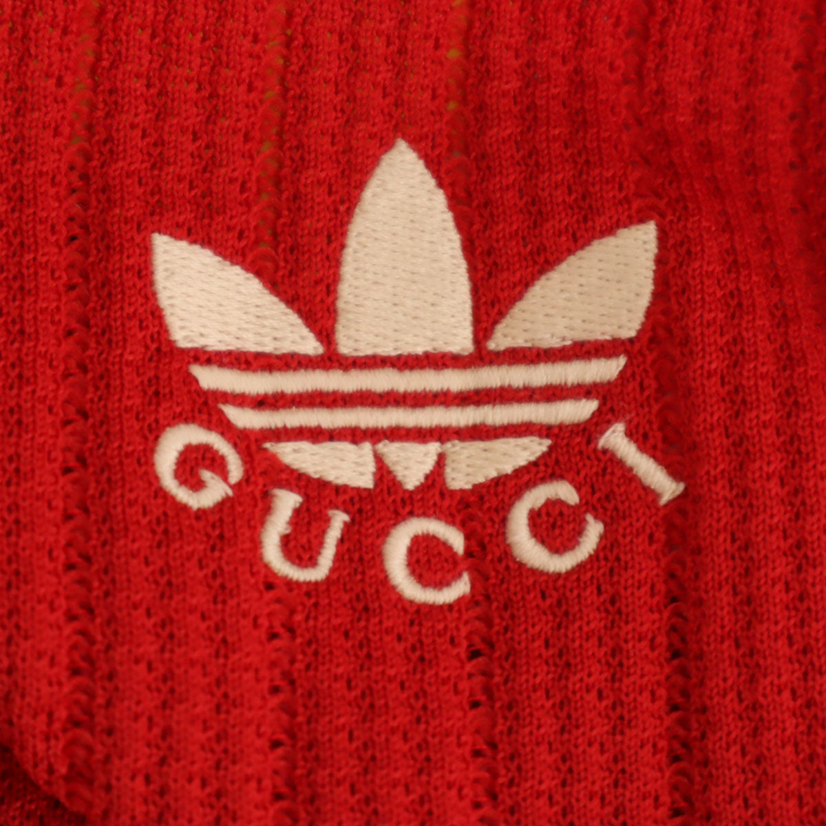 美品 GUCCI グッチ adidas アディダス コラボ イタリア製 トラックパンツ L レッド メンズ