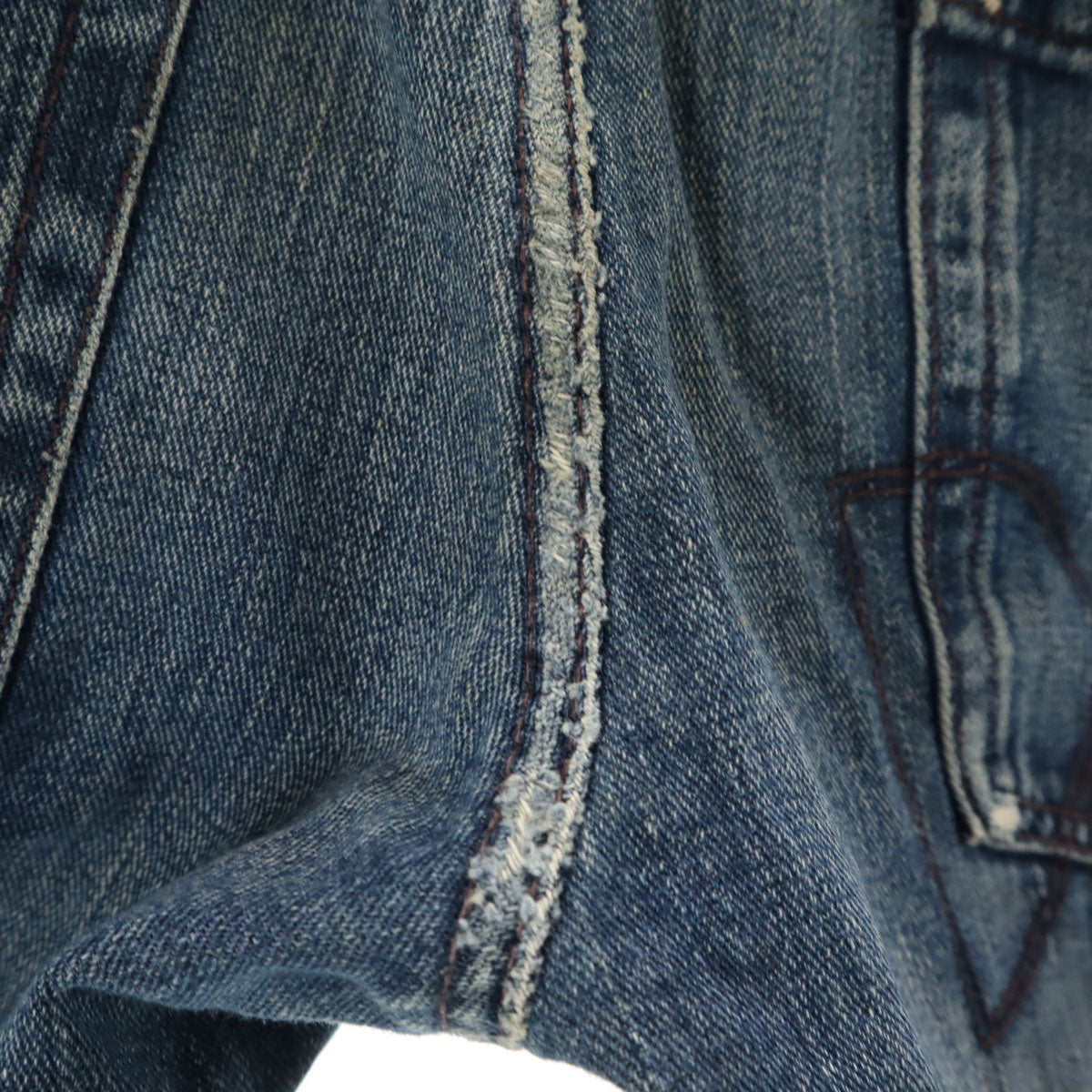 DOLCE&GABBANA ドルチェアンドガッバーナ イタリア製 ヴィンテージ加工 デニムパンツ 46 ウォッシュブルー ジーンズ メンズ