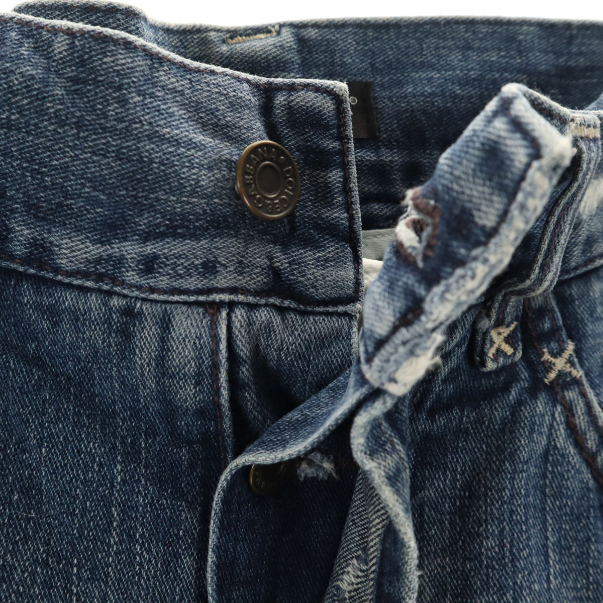 DOLCE&GABBANA ドルチェアンドガッバーナ イタリア製 ヴィンテージ加工 デニムパンツ 46 ウォッシュブルー ジーンズ メンズ