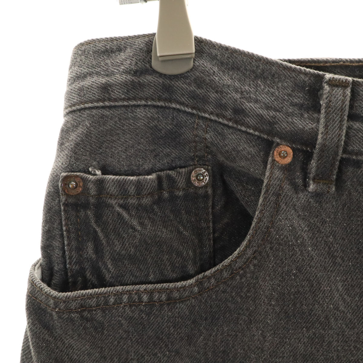 Levi's リーバイス 80s 901 フランス製 オールド ユーロ テーパードデニムパンツ W33 ブラック系 ジーンズ レディース