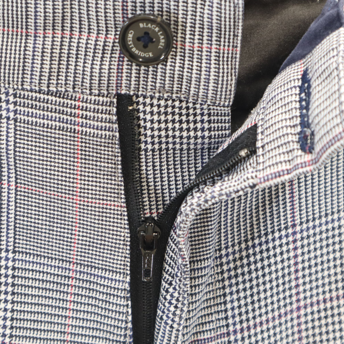 BLACK LABEL CRESTBRIDGE ブラックレーベルクレストブリッジ グレンチェック ロングパンツ 70 ホワイト メンズ