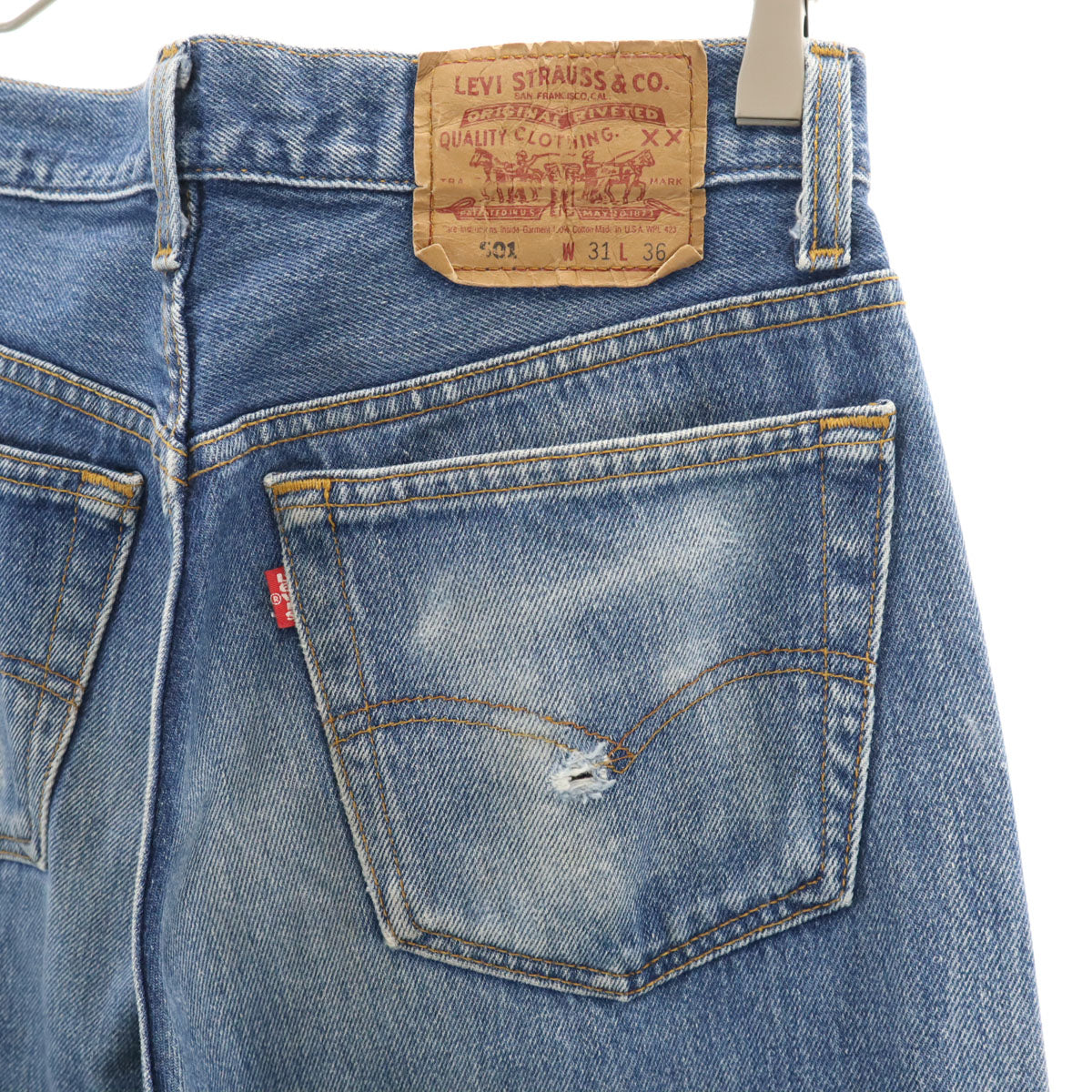 Levi's リーバイス 90s 501 USA製 オールド ストレートデニムパンツ W31 ウォッシュブルー ジーンズ メンズ