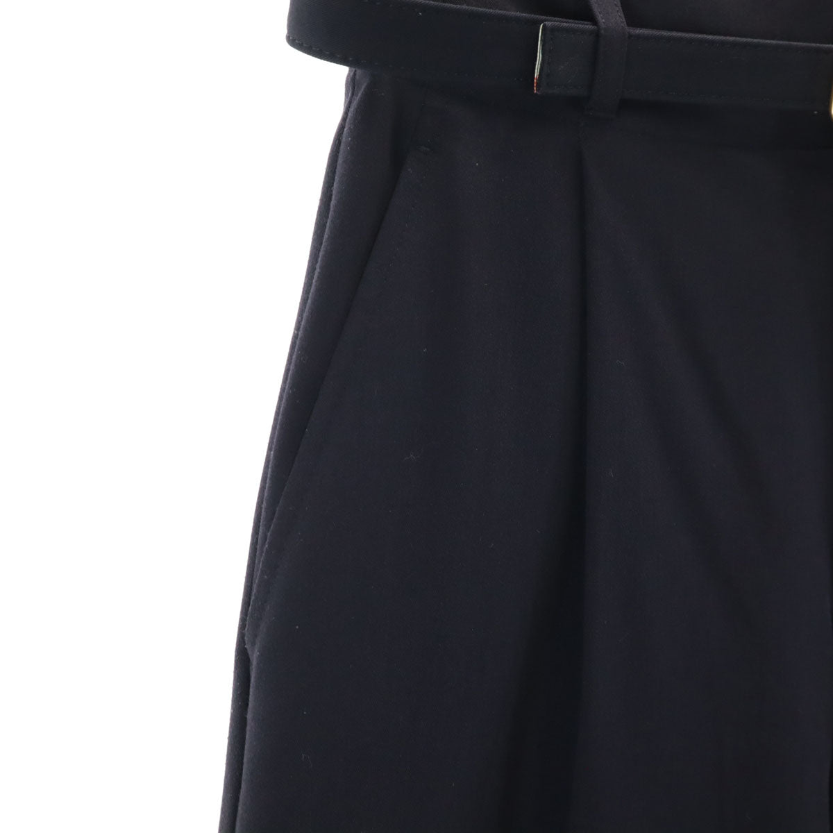 BLUE LABEL CRESTBRIDGE ブルーレーベルクレストブリッジ ハイウエスト ワイドパンツ 36 ネイビー レディース