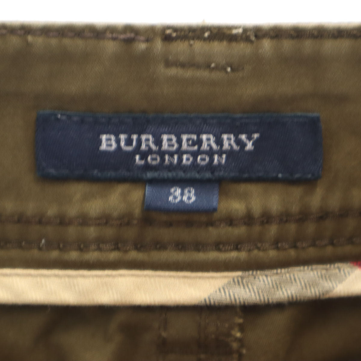 BURBERRY LONDON バーバリーロンドン ブーツカットパンツ 38 カーキブラウン 三陽商会 レディース