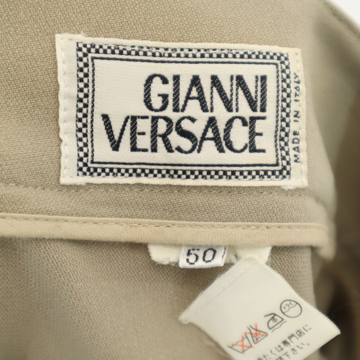 Gianni Versace ジャンニヴェルサーチ イタリア製 スラックスパンツ 50 アッシュ メンズ