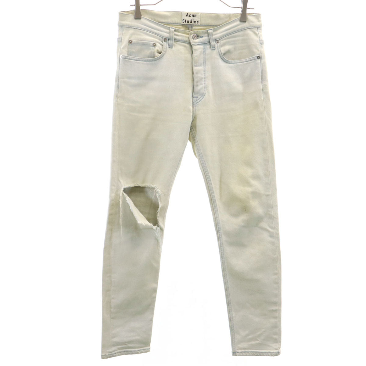 ACNE STUDIOS アクネストゥディオズ スリムデニムパンツ W29 アイボリー ジーンズ レディース