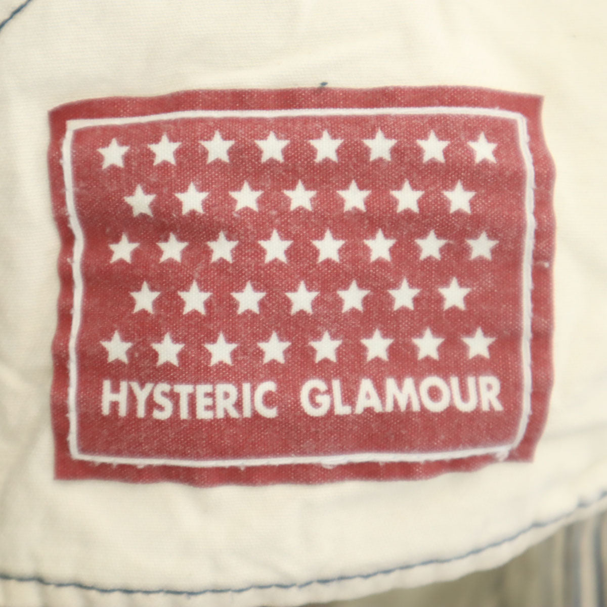HYSTERIC GLAMOUR ヒステリックグラマー 日本製 ヒッコリーストライプ ペインターパンツ S アイボリー レディース
