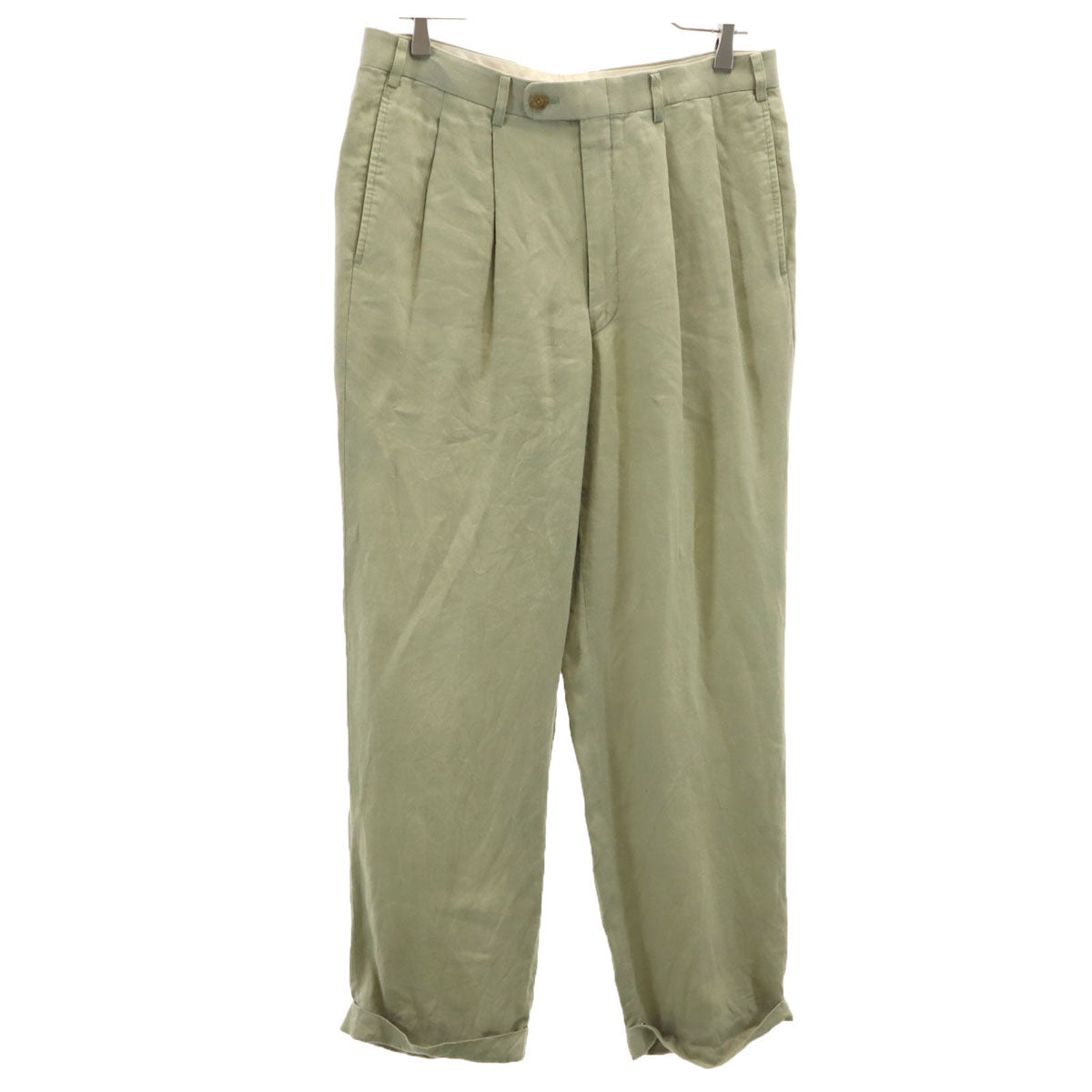 Burberrys バーバリーズ 90s リネン オールド スラックスパンツ 85 モスグリーン メンズ