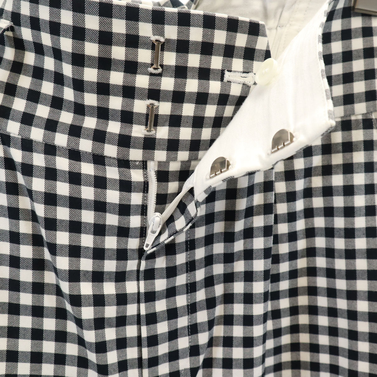 BLUE LABEL CRESTBRIDGE ブルーレーベルクレストブリッジ ギンガムチェック ハイウエスト ワイドパンツ 38 ブラック レディース