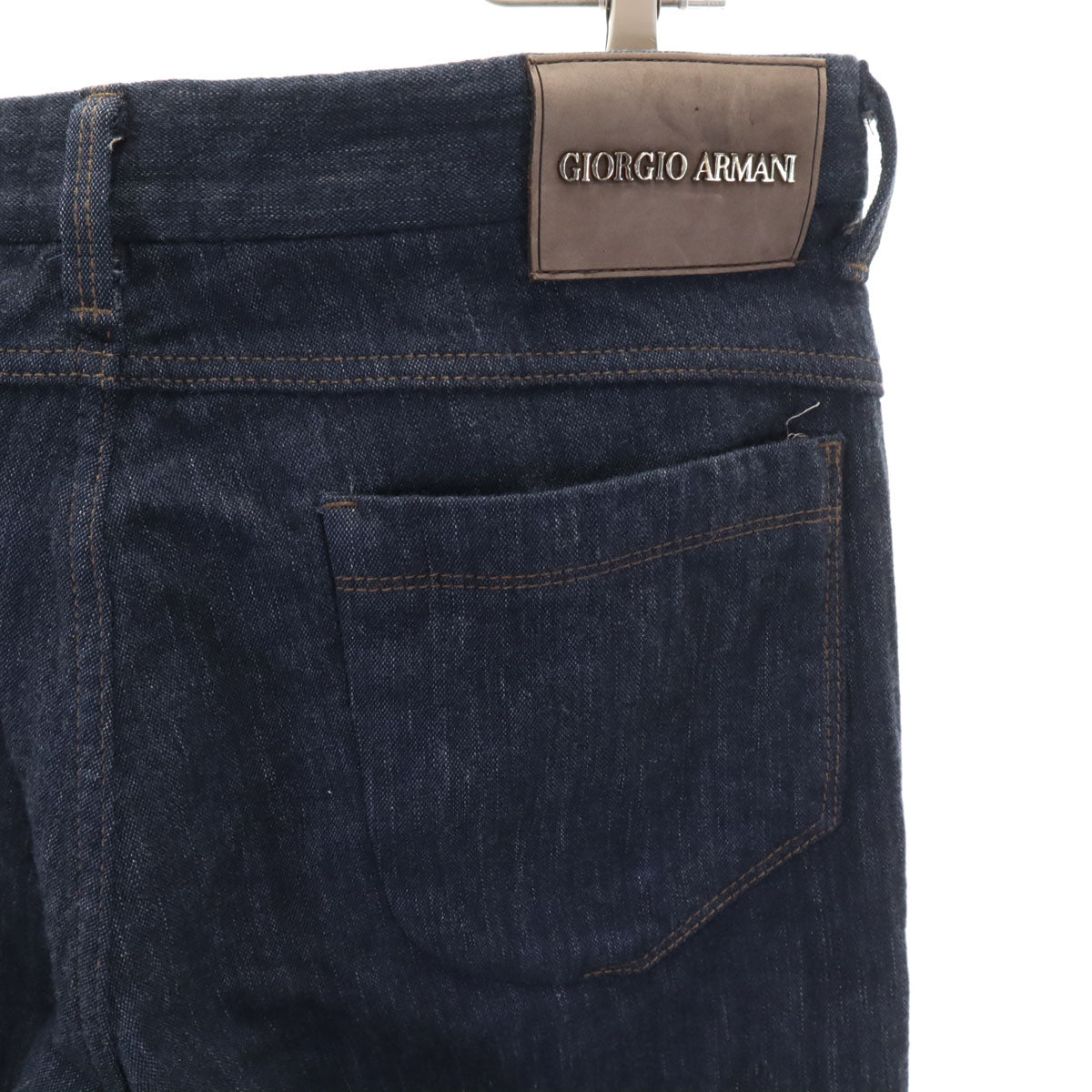 GIORGIO ARMANI ジョルジオアルマーニ イタリア製 リミテッドエディション デニムライク ウールパンツ W31 インディゴ メンズ