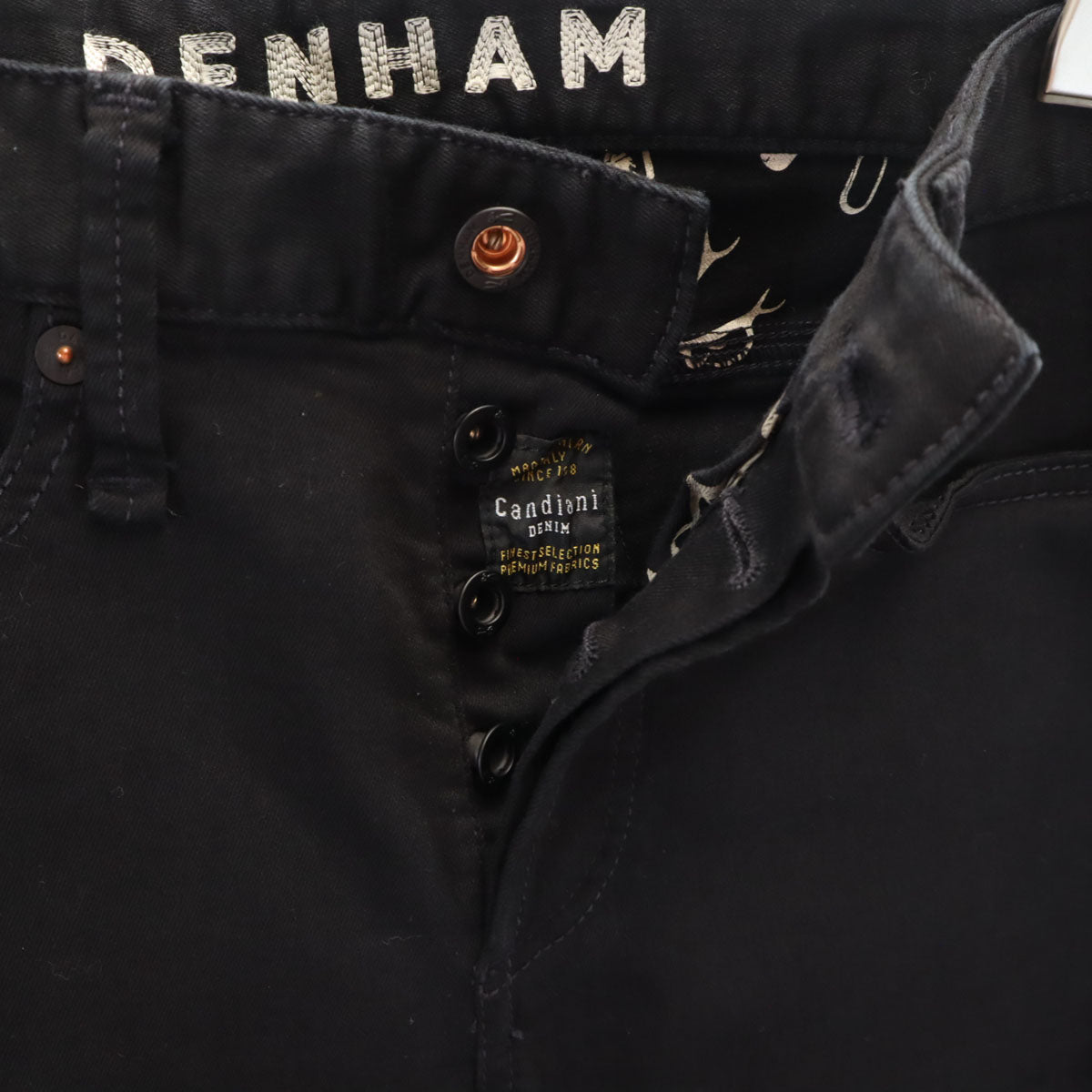 DENHAM デンハム BOLT スキニーパンツ W31 ブラック メンズ
