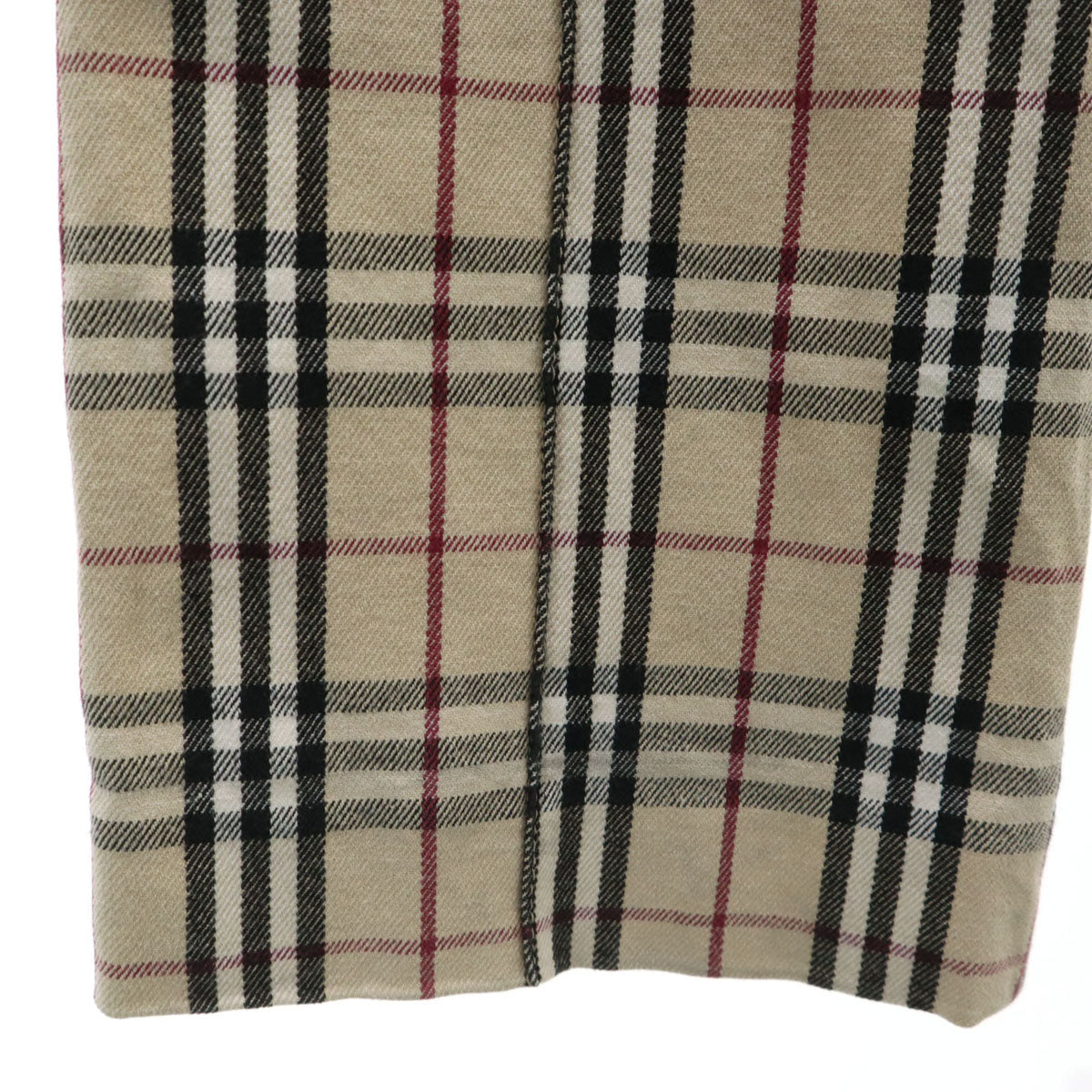 BURBERRY LONDON BLUE LABEL バーバリー ロンドン ブルーレーベル 日本製 ノバチェック ブーツカットパンツ 38 ベージュ 三陽商会 レディース