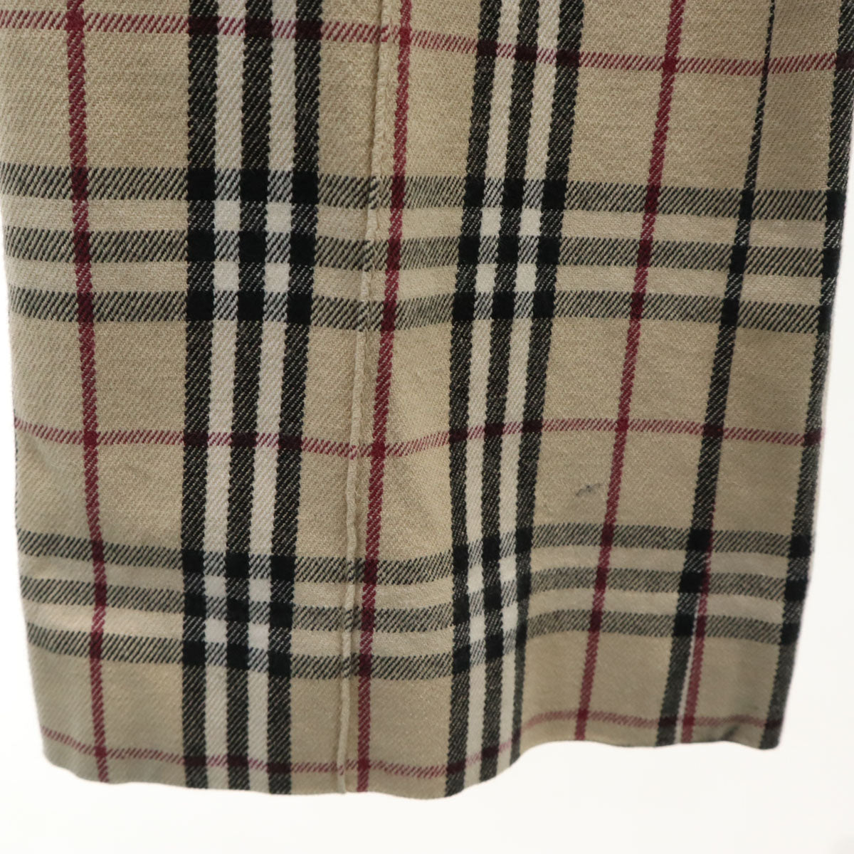 BURBERRY LONDON BLUE LABEL バーバリー ロンドン ブルーレーベル 日本製 ノバチェック ブーツカットパンツ 38 ベージュ 三陽商会 レディース