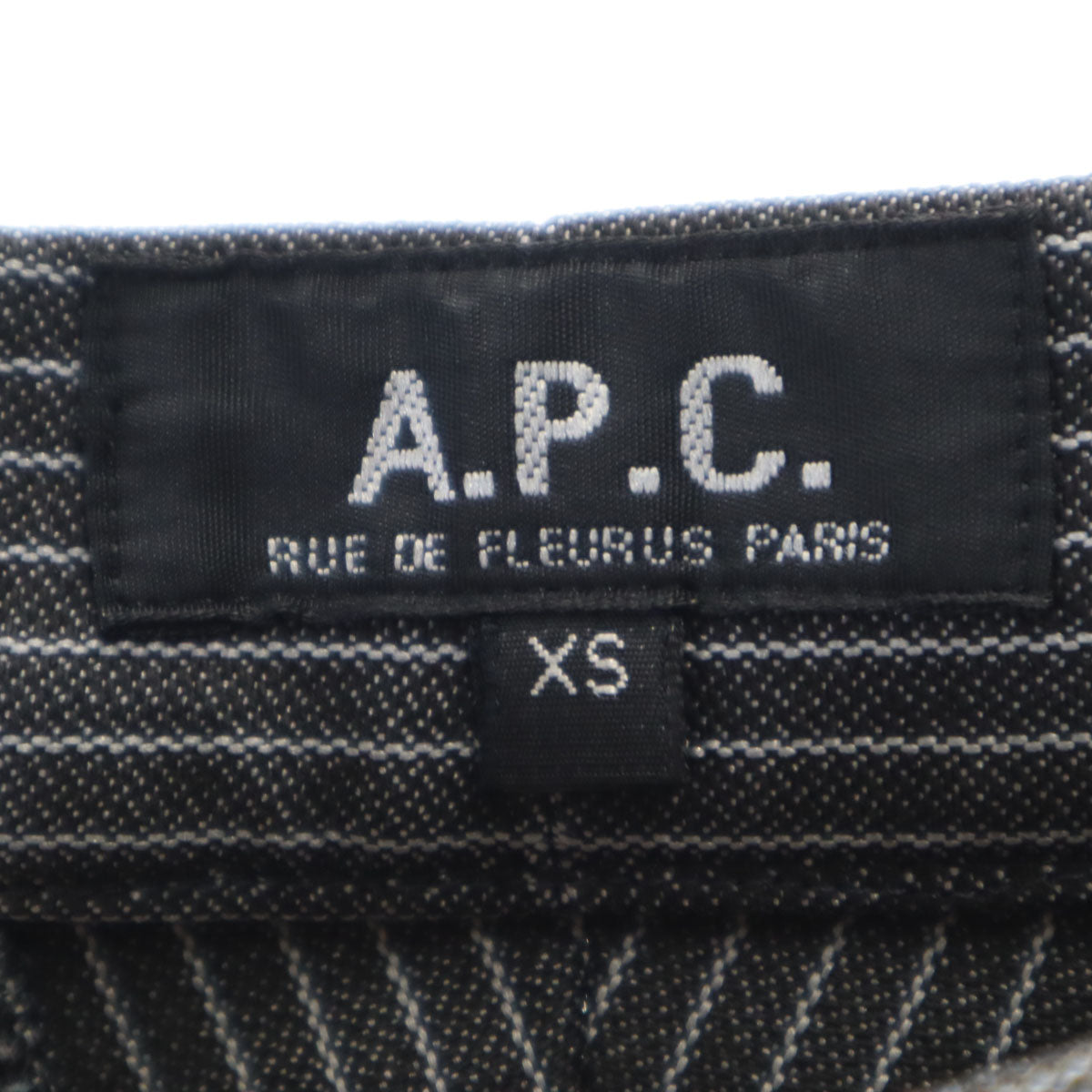 A.P.C. アーペーセー フランス製 ストライプ柄 ストレートパンツ XS チャコールグレー メンズ