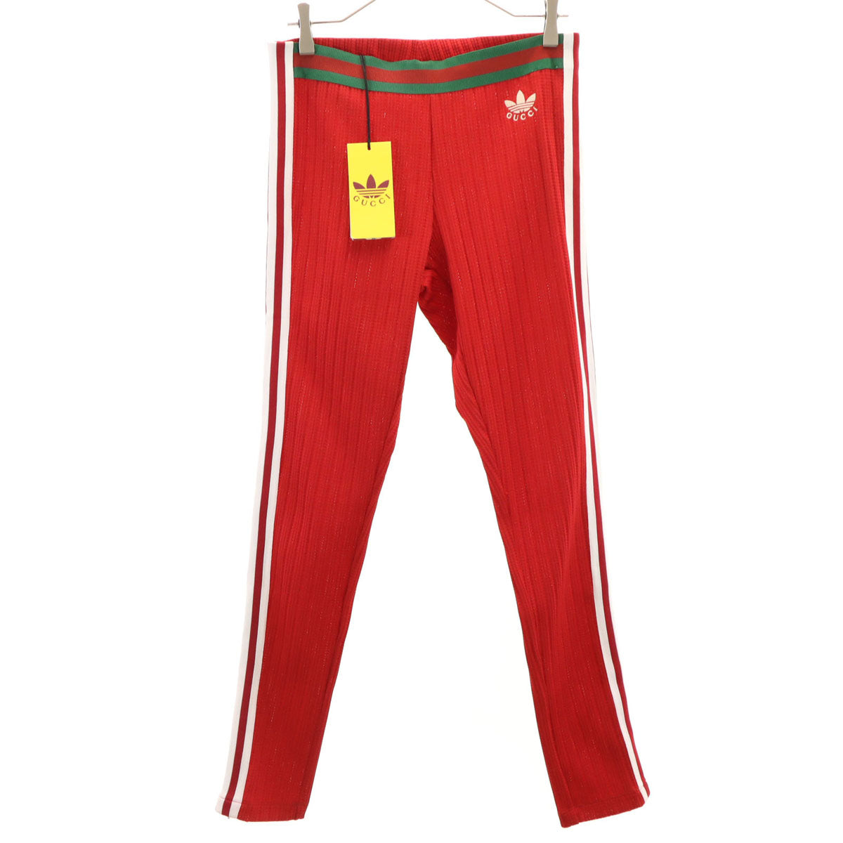 美品 GUCCI グッチ adidas アディダス コラボ イタリア製 トラックパンツ M レッド メンズ