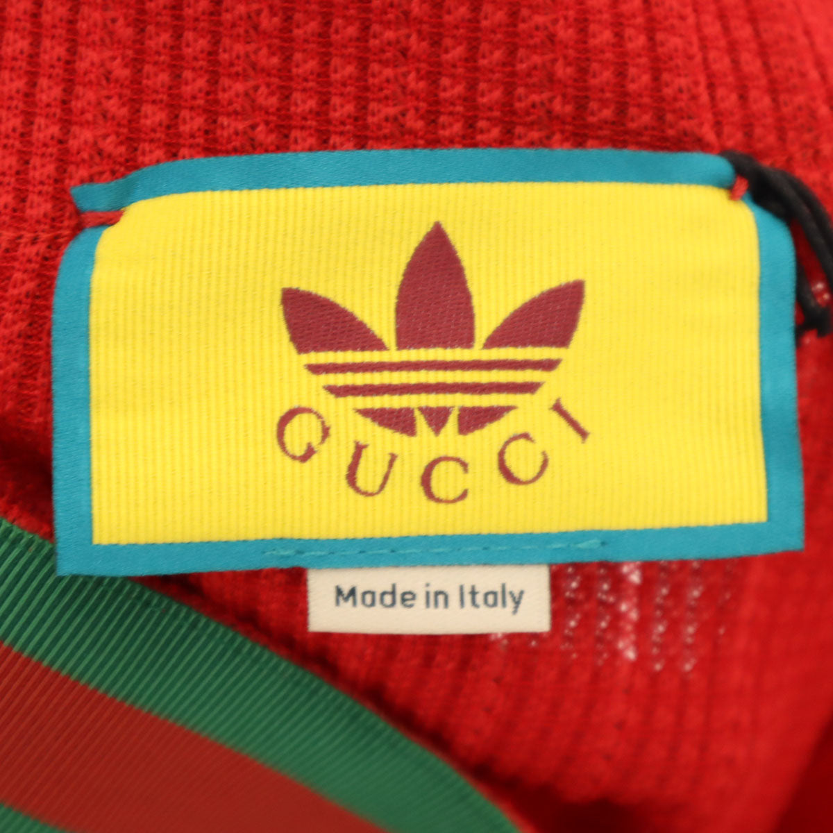 美品 GUCCI グッチ adidas アディダス コラボ イタリア製 トラックパンツ M レッド メンズ