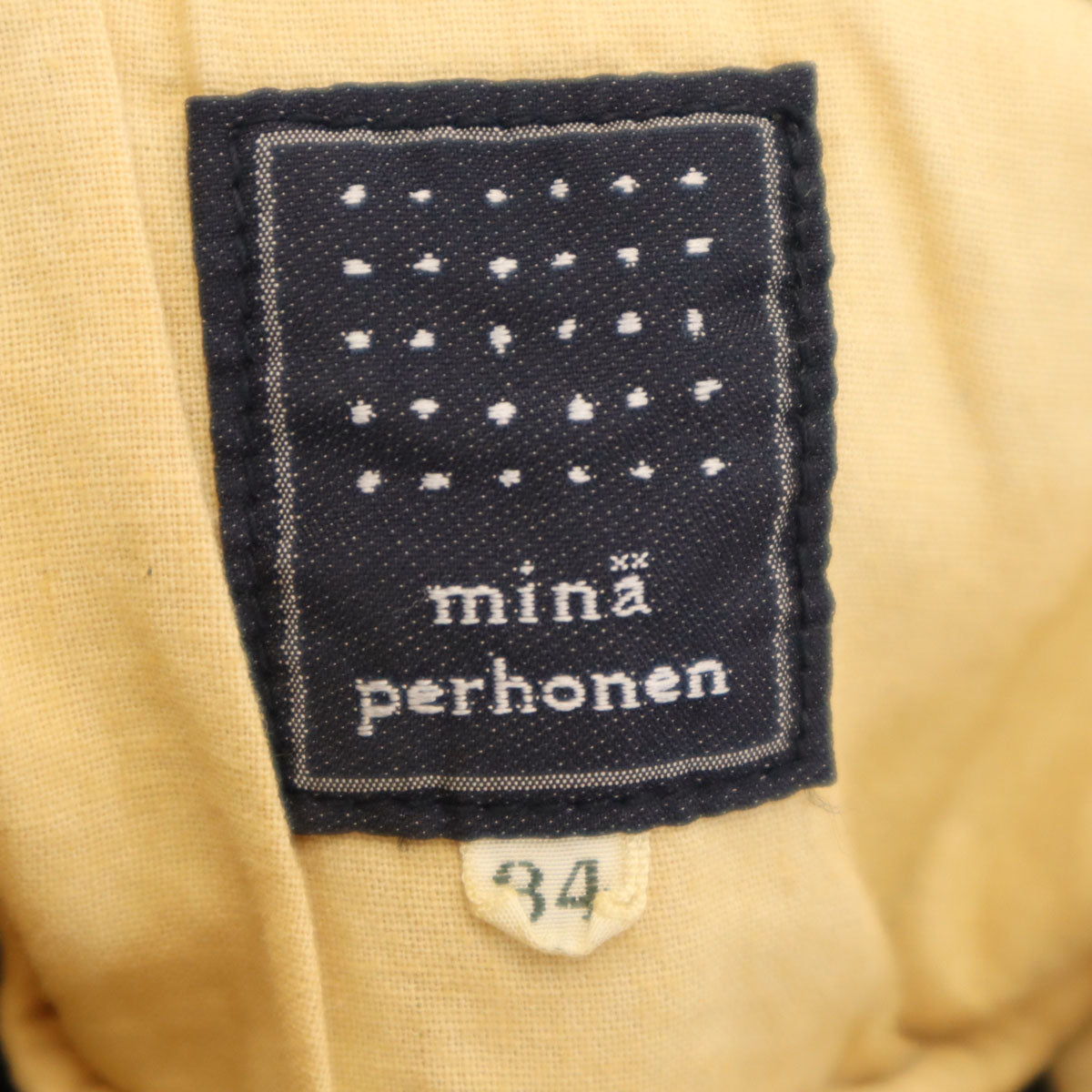 mina perthonen ミナ ペルホネン 日本製 テーパードデニムパンツ 34 ブルー ALWAYS ジーンズ レディース