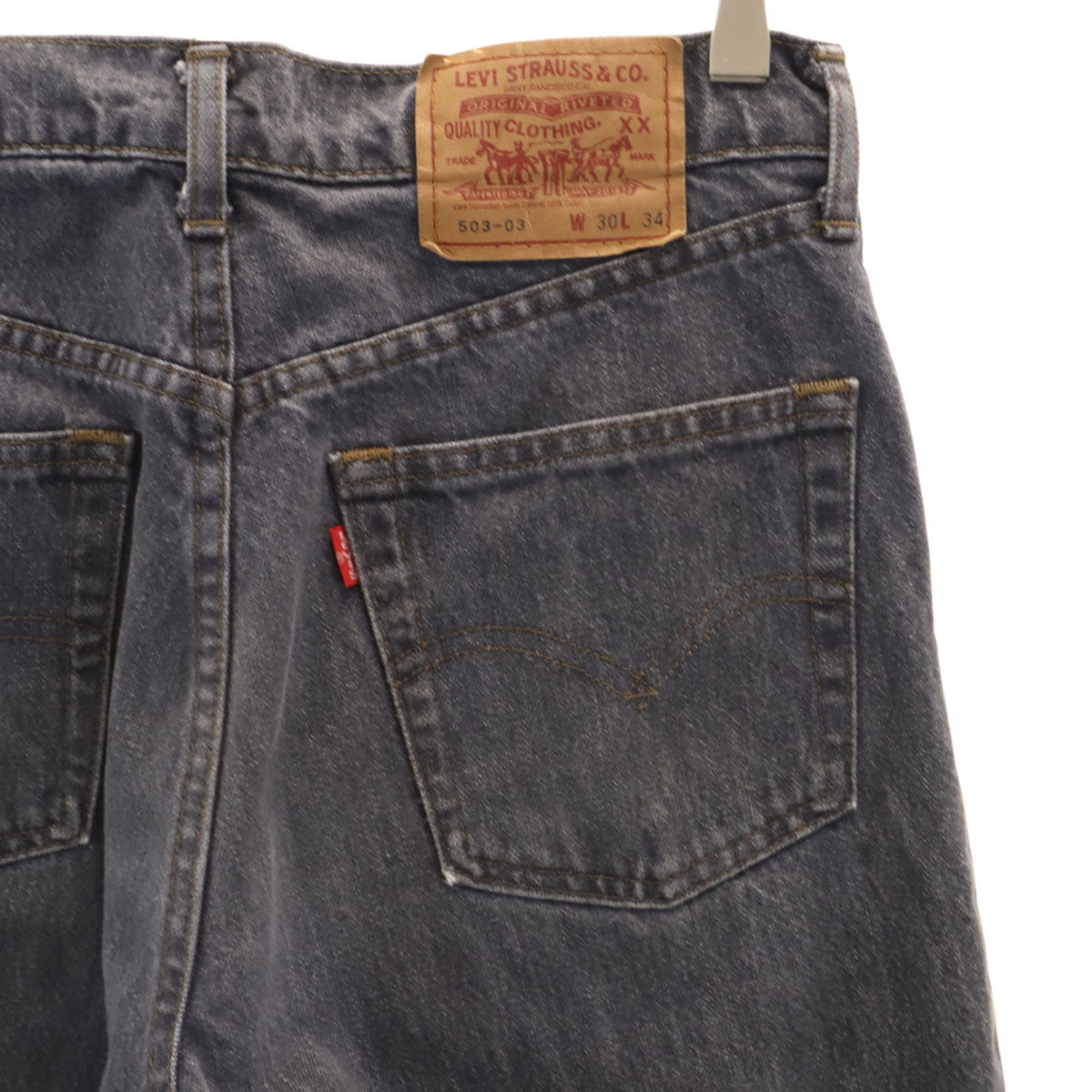 Levi's リーバイス 503-03 日本製 デニムパンツ W30 ブラック系 ジーンズ メンズ