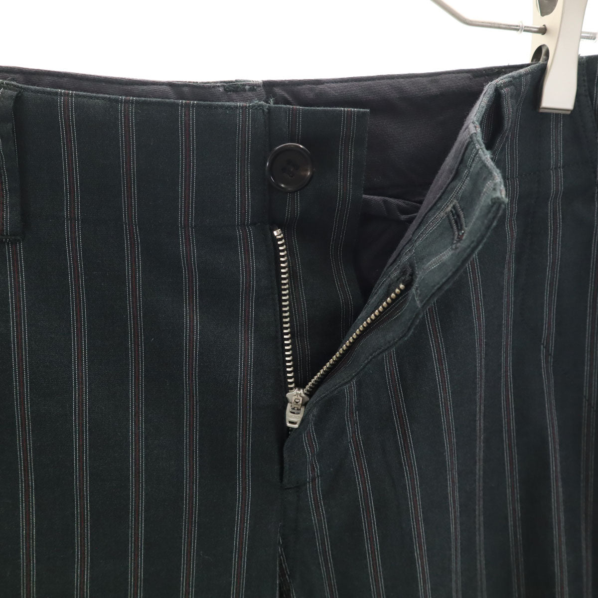 UNDERCOVER アンダーカバー 日本製 ストライプ柄 ロールアップ アンクルパンツ 1 チャコールグレー メンズ