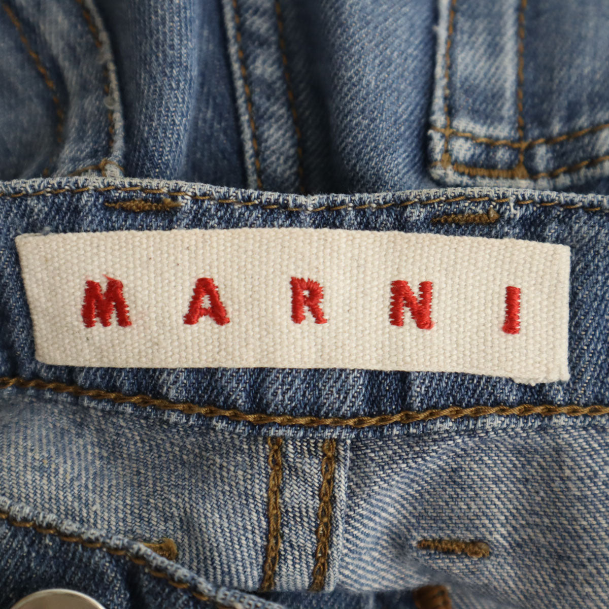 MARNI マルニ イタリア製 ロールアップ デニムパンツ W23 ブルー ジーンズ レディース