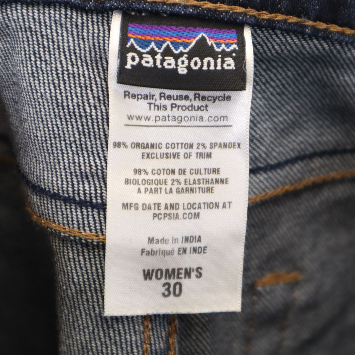 patagonia パタゴニア デニムパンツ W30 インディゴ 56900FA11 アウトドア ジーンズ レディース