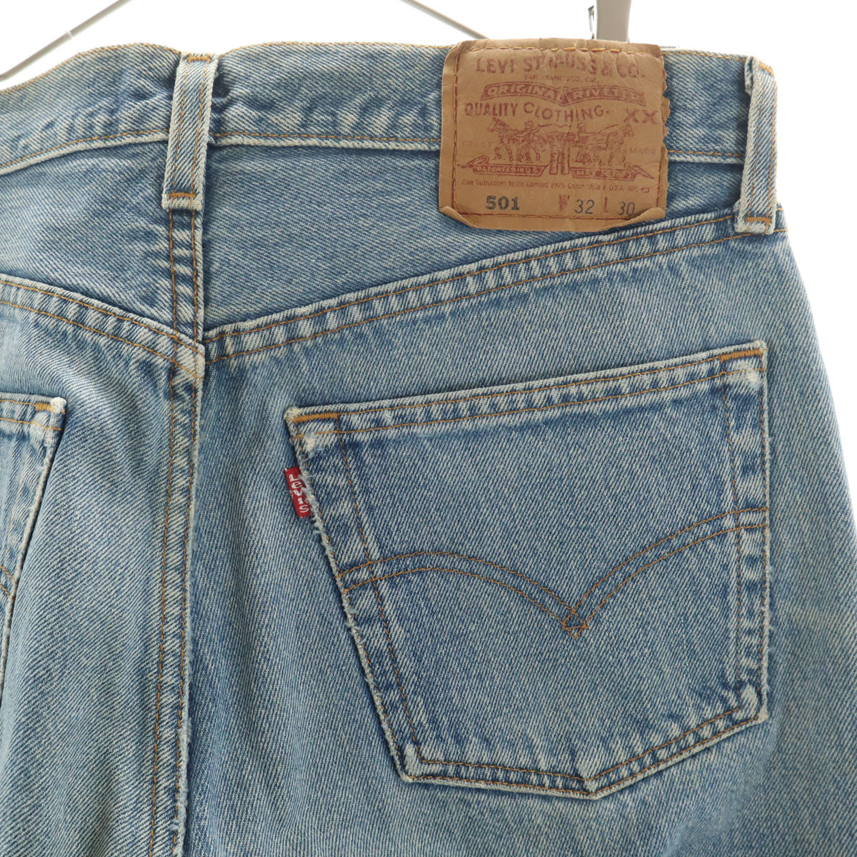 Levi's リーバイス 90s 501 USA製 ストレートデニムパンツ W32 ブルー ジーンズ レディース