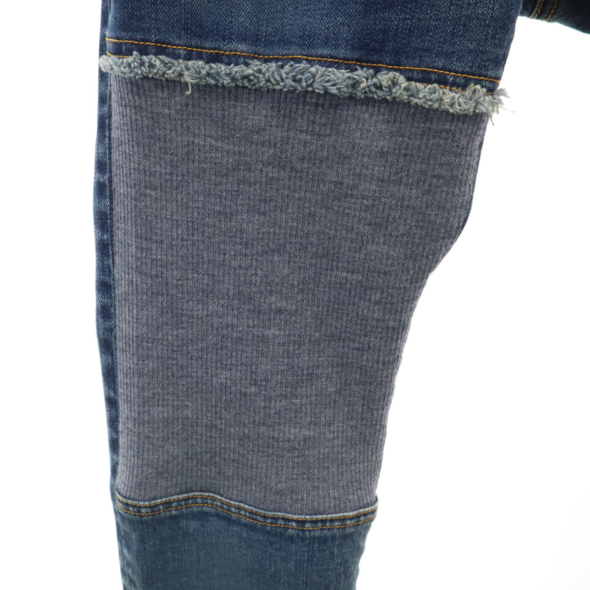 UNDERCOVER アンダーカバー 日本製 リブ切替 デニムパンツ 1 ウォッシュブルー ジーンズ レディース