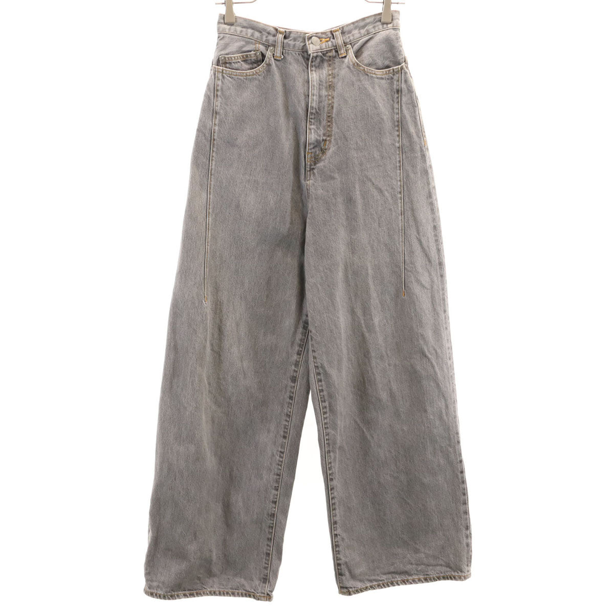 Name. ネーム ワイドデニムパンツ 1 グレー ジーンズ レディース