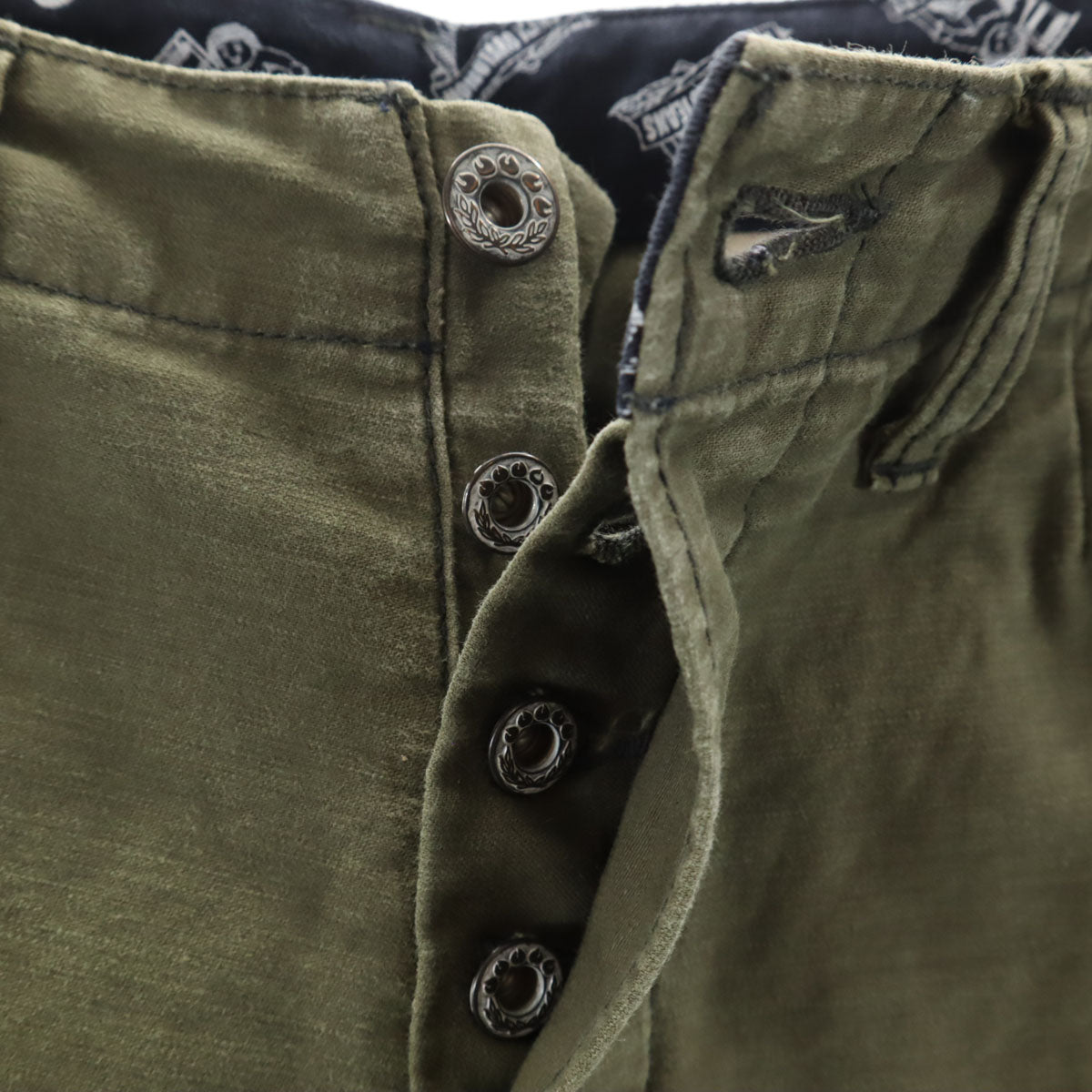 MOMOTARO JEANS 桃太郎ジーンズ 日本製 カーゴパンツ W32 カーキ メンズ