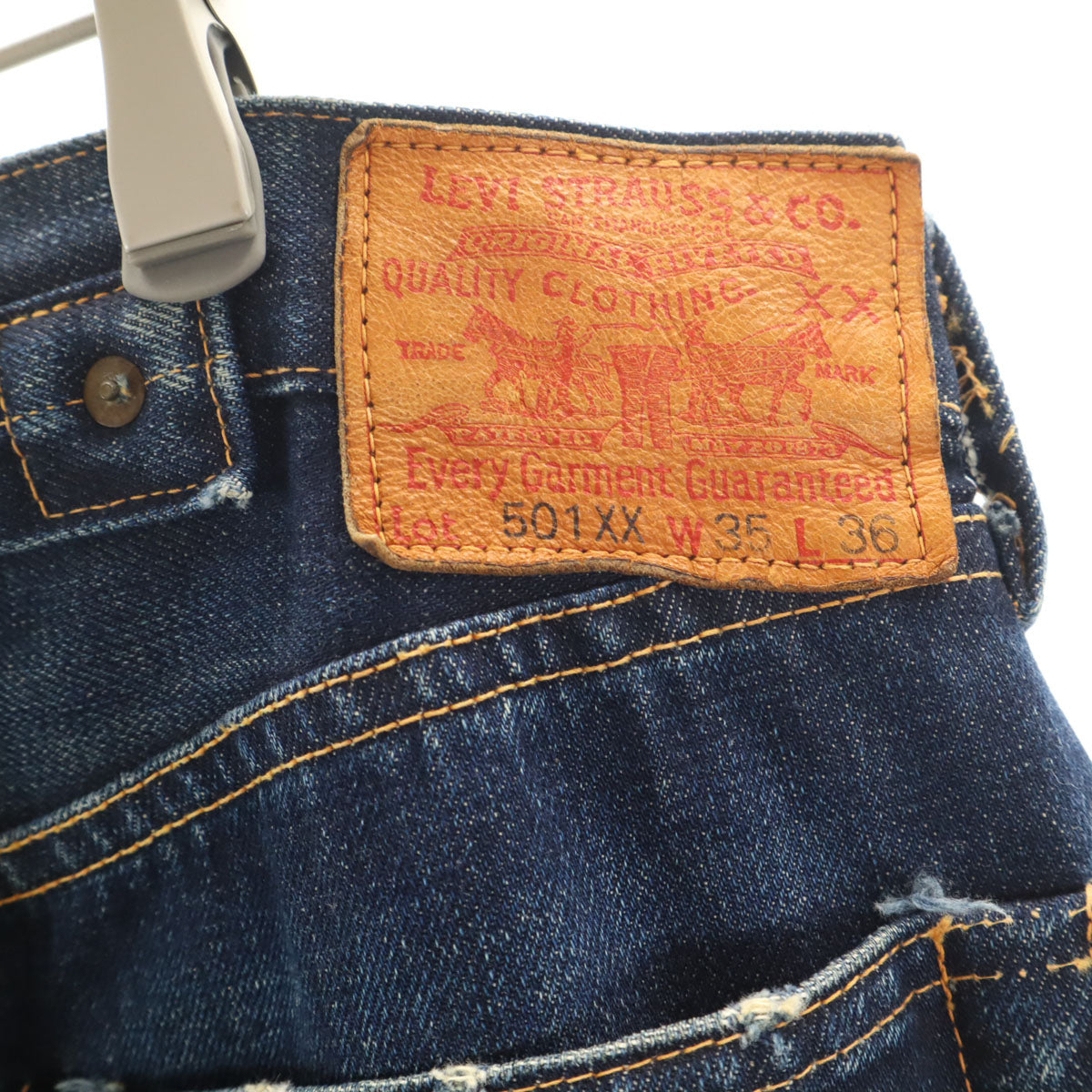 Levi's リーバイス 501XX 日本製 ビッグE ストレートデニムパンツ W35 インディゴ ジーンズ 赤耳 シンチバック メンズ