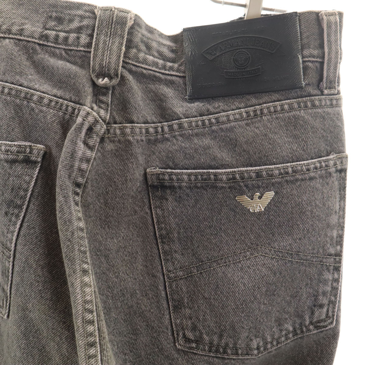 ARMANI JEANS アルマーニジーンズ 90s イタリア製 オールド デニムパンツ W32 グレー メンズ