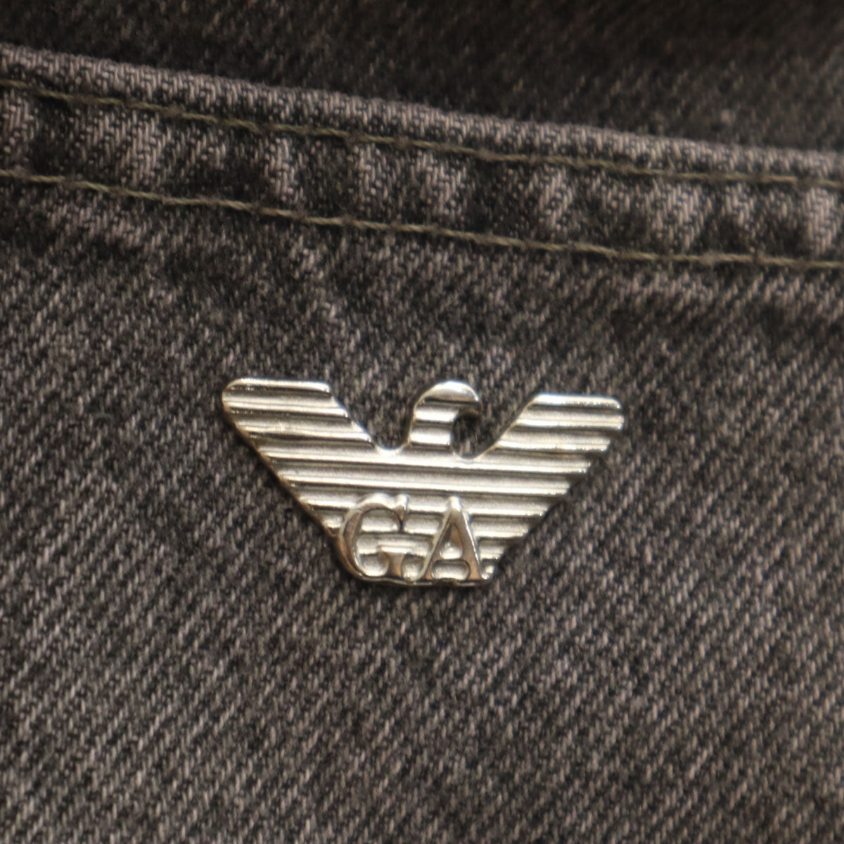 ARMANI JEANS アルマーニジーンズ 90s イタリア製 オールド デニムパンツ W32 グレー メンズ