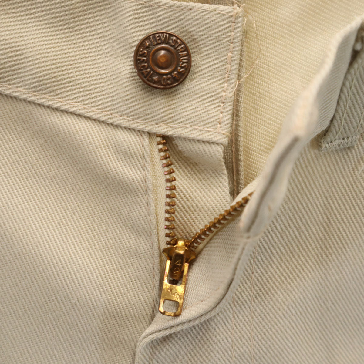 LEVI'S STA-PREST リーバイス スタプレ 70s ビッグE スタプレ ヴィンテージ ロングパンツ ベージュ TALONジップ メンズ
