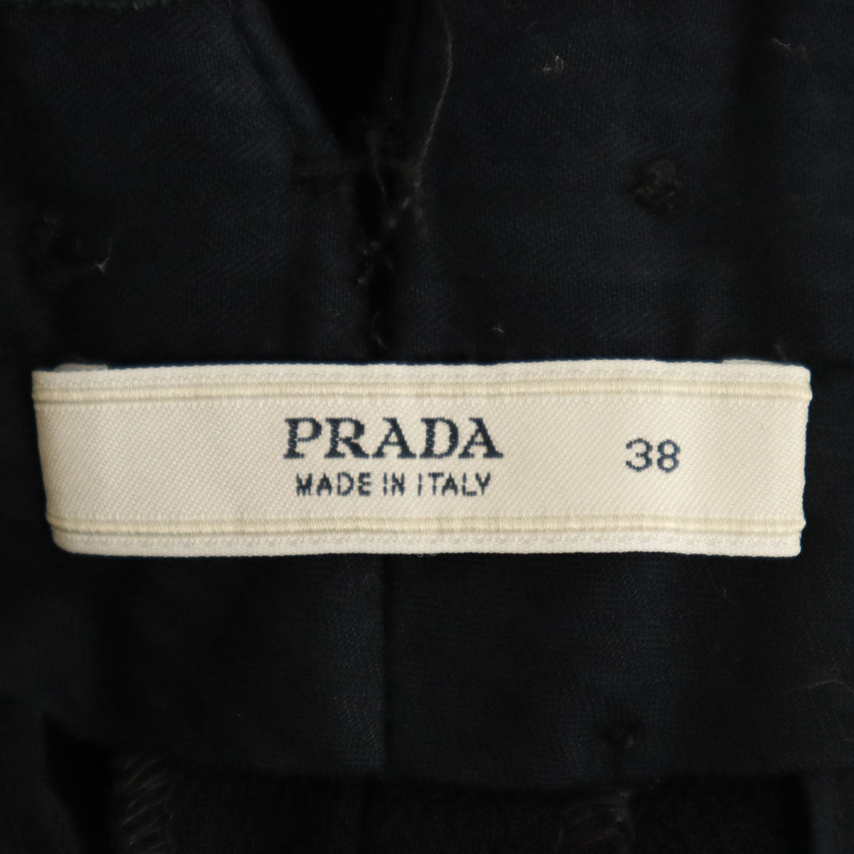 PRADA プラダ イタリア製 パンツ 38 ブラック レディース